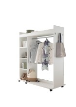 Kompaktgarderobe >Vinnie< in Weiß matt - 138x150x56cm (BxHxT)
