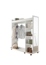 Kompaktgarderobe >Vinnie< in Weiß matt - 138x150x56cm (BxHxT)