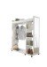 Kompaktgarderobe >Vinnie< in Weiß matt - 138x150x56cm (BxHxT)