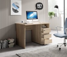 Schreibtisch >Flinn< in Eiche Sonoma hell - 110x75x65cm (BxHxT)