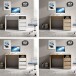 Schreibtisch >Flinn< in Eiche Sonoma hell - 110x75x65cm (BxHxT)