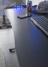 Schreibtisch >Beaufort< in Schwarz aus Holzwerkstoff E1 - 119x76x60cm (BxHxT)