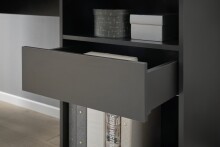 Schreibtisch >BC 3155< in Schwarz aus Holzwerkstoff E1 - 150x74x55cm (BxHxT)