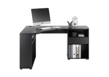 Schreibtisch >BC 3155< in Schwarz aus Holzwerkstoff E1 - 150x74x55cm (BxHxT)