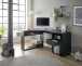 Schreibtisch >BC 3155< in Schwarz aus Holzwerkstoff E1 - 150x74x55cm (BxHxT)