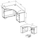 Schreibtisch >BC 3155< in Schwarz aus Holzwerkstoff E1 - 150x74x55cm (BxHxT)