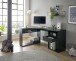 Schreibtisch >BC 3155< in Schwarz aus Holzwerkstoff E1 - 150x74x55cm (BxHxT)