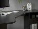Schreibtisch >BC 3155< in Schwarz aus Holzwerkstoff E1 - 150x74x55cm (BxHxT)
