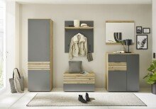 Garderoben-Set >Melisande< in Grau-Eiche Artisan...