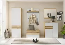 Garderoben-Set >Melisande< in Weiß -Eiche Artisan Nachbildung