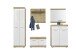Garderoben-Set >Nobe< in Weiß-Eiche Artisan - 255x195x38cm (BxHxT)