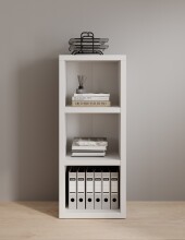 Regal >Modica< in Weiß aus Holzwerkstoff E1 Wabe - 50x123x38cm (BxHxT)