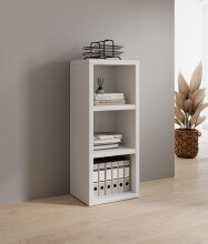 Regal >Modica< in Weiß aus Holzwerkstoff E1 Wabe - 50x123x38cm (BxHxT)