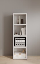 Regal >Modica< in Weiß aus Holzwerkstoff E1 Wabe - 50x162x38cm (BxHxT)