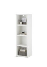 Regal >Modica< in Weiß aus Holzwerkstoff E1 Wabe - 50x162x38cm (BxHxT)