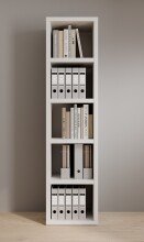 Regal >Modica< in Weiß aus Holzwerkstoff E1 Wabe - 50x201x38cm (BxHxT)
