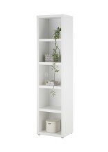 Regal >Modica< in Weiß aus Holzwerkstoff E1 Wabe - 50x201x38cm (BxHxT)