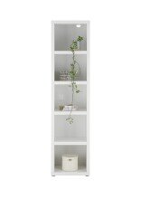 Regal >Modica< in Weiß aus Holzwerkstoff E1 Wabe - 50x201x38cm (BxHxT)