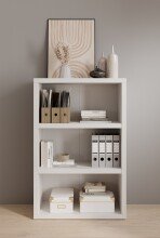 Regal >Modica< in Weiß aus Holzwerkstoff E1 Wabe - 80x123x38cm (BxHxT)