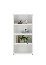 Regal >Modica< in Weiß aus Holzwerkstoff E1 Wabe - 80x162x38cm (BxHxT)