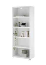 Regal >Modica< in Weiß aus Holzwerkstoff E1 Wabe - 80x201x38cm (BxHxT)