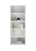 Regal >Modica< in Weiß aus Holzwerkstoff E1 Wabe - 80x201x38cm (BxHxT)