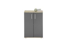 Kommode >BC 1040< in Grau matt - 60x84x35 (BxHxT)