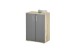 Kommode >BC 1040< in Grau matt - 60x84x35 (BxHxT)