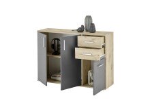 Kommode >BC 1040< in Grau matt - 120x84x35 (BxHxT)