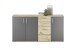 Kommode >BC 1040< in Grau matt - 160x84x35 (BxHxT)