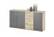Kommode >BC 1040< in Grau matt - 160x84x35 (BxHxT)