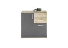 Kommode >BC 1040< in Grau matt - 80x84x35 (BxHxT)