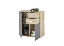 Kommode >BC 1040< in Grau matt - 80x84x35 (BxHxT)