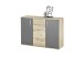 Kommode >BC 1040< in Grau matt - 120x84x35 (BxHxT)