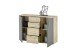 Kommode >BC 1040< in Grau matt - 120x84x35 (BxHxT)