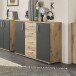 Kommode >BC 1040< in Grau matt - 120x84x35 (BxHxT)