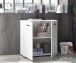 Kommode >BC 1065< in Weiß hochglanz aus MDF - 80x83x40cm (BxHxT)
