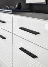 Kommode >BC 1065< in Weiß hochglanz aus MDF - 80x83x40cm (BxHxT)