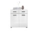 Kommode >BC 1065< in Weiß hochglanz aus MDF - 80x83x40cm (BxHxT)