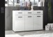 Kommode >BC 1065< in Weiß hochglanz aus MDF - 120x83x40cm (BxHxT)