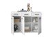 Kommode >BC 1065< in Weiß hochglanz aus MDF - 120x83x40cm (BxHxT)
