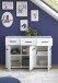 Kommode >BC 1070< in Weiß hochglanz aus MDF - 111x75x35cm (BxHxT)