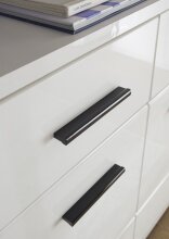 Kommode >BC 1070< in Weiß hochglanz aus MDF - 111x75x35cm (BxHxT)