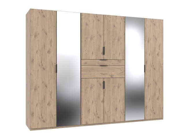 Drehtürenschrank >MOLDAU< in Viking Oak - 270x208x58cm (BxHxT)