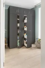 Aufsatzschrank >MULTIRAUMKONZEP< in Graphit - 30x40x40cm (BxHxT)