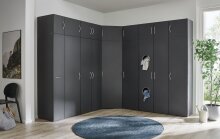 Aufsatzschrank >MULTIRAUMKONZEP< in Graphit - 40x40x40cm (BxHxT)