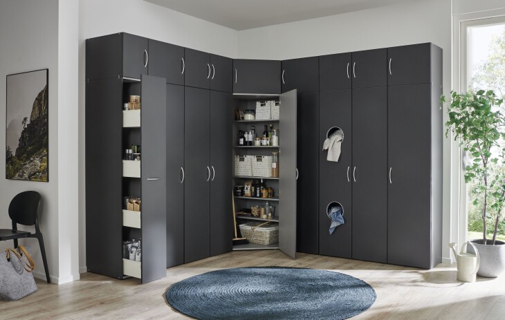 Mehrzweckschrank >MULTIRAUMKONZEP< in Graphit
