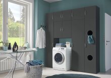 Mehrzweckschrank >MULTIRAUMKONZEP< in Graphit - 70x40x40cm (BxHxT)