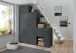 Mehrzweckschrank >MULTIRAUMKONZEP< in Graphit - 50x185x40cm (BxHxT)