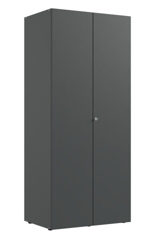 Mehrzweckschrank >MULTIRAUMKONZEP< in Graphit - 80x185x40cm (BxHxT)